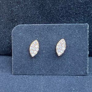 Gold and Crystal Leaf Stud Earrings or Bundle 3/$30